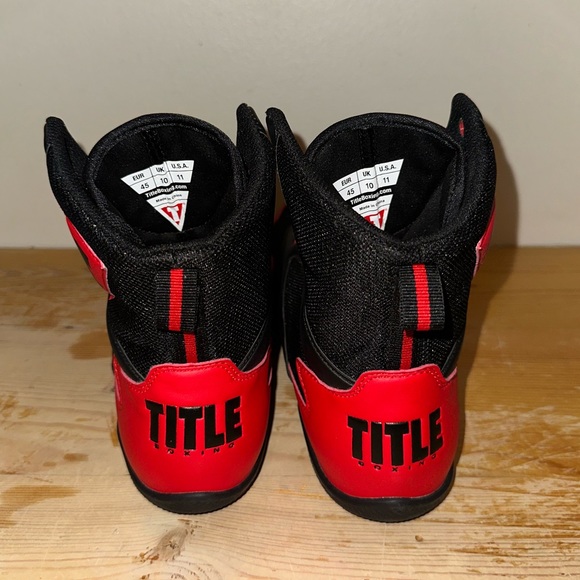 Red & Black TITLE Boxing Charged Shoes **NEW** - Picture 4 of 6